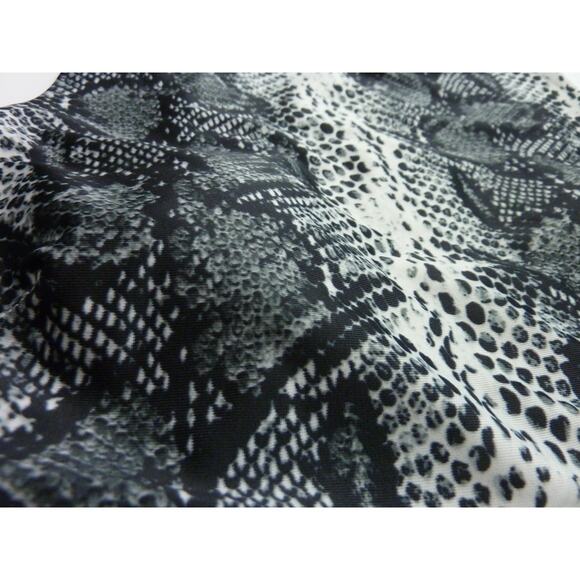 NWOT Aerie Swim Snake Animal Print High Neckline Bikini Top Separates S Black - Picture 2 of 5